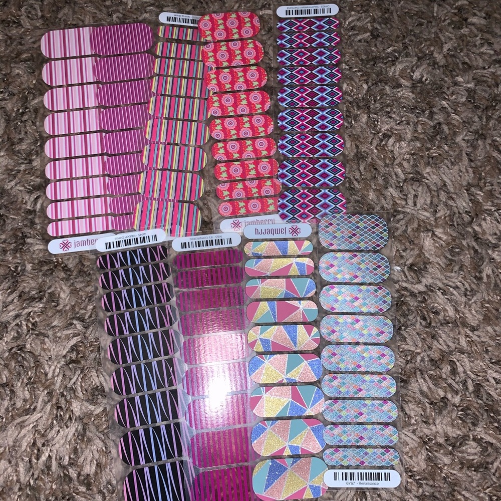 Jamberry half sheets - 9.  Pinks
